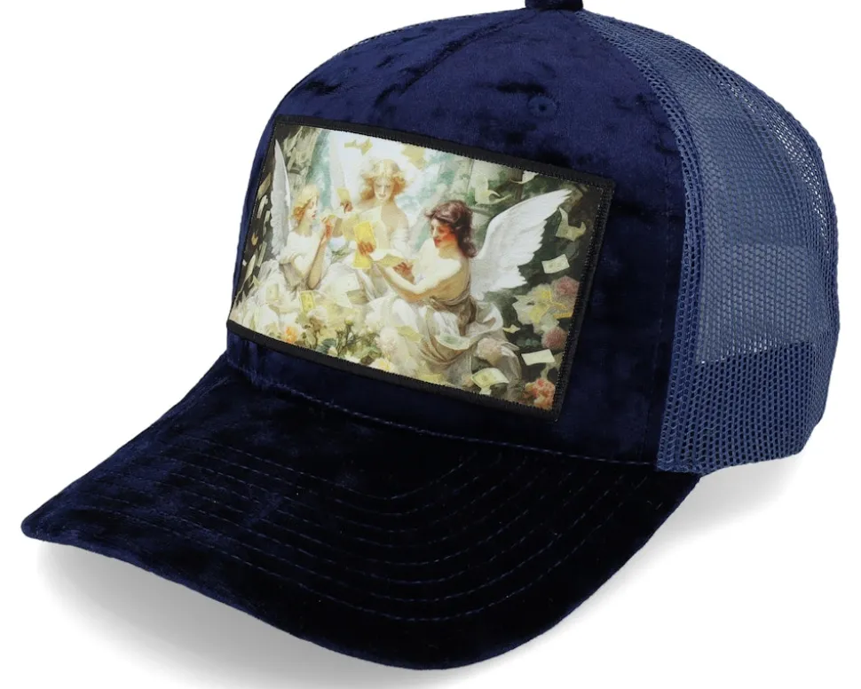 Angels & Money Velvet Navy A-frame Trucker - Calza Pennello