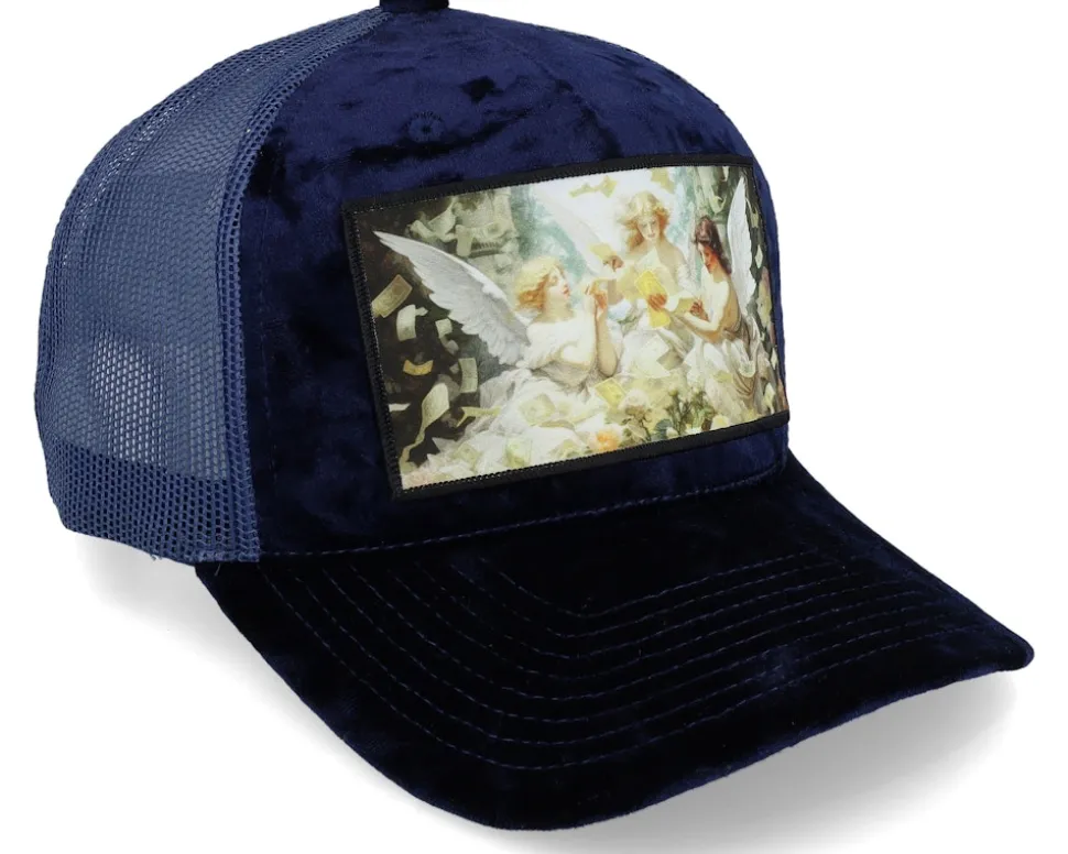 Angels & Money Velvet Navy A-frame Trucker - Calza Pennello