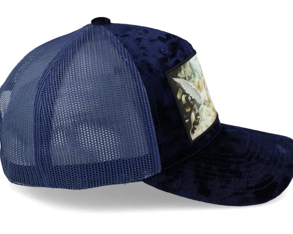 Angels & Money Velvet Navy A-frame Trucker - Calza Pennello