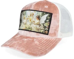 Angels & Money Velvet Peach/Ivory A-frame Trucker - Calza Pennello