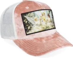 Angels & Money Velvet Peach/Ivory A-frame Trucker - Calza Pennello