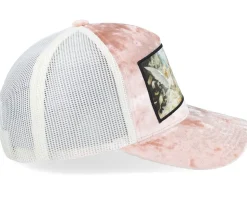 Angels & Money Velvet Peach/Ivory A-frame Trucker - Calza Pennello