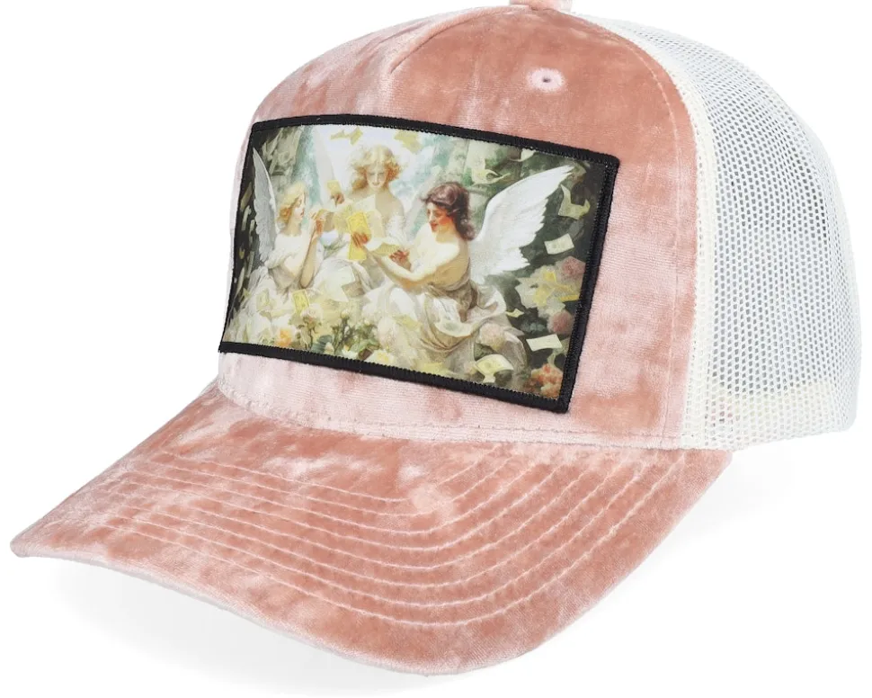 Angels & Money Velvet White/White A-frame Trucker - Calza Pennello