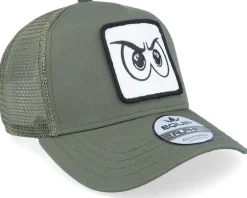 Angry Eyes Patch Olive Trucker - Iconic