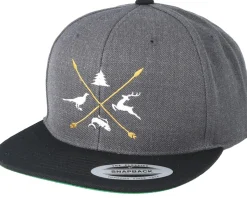Animals Logo Charcoal/Black Snapback - Hunter
