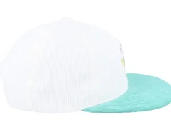 Anita Max Wynn Cord White/Teal 5-panel Snapback - Iconic