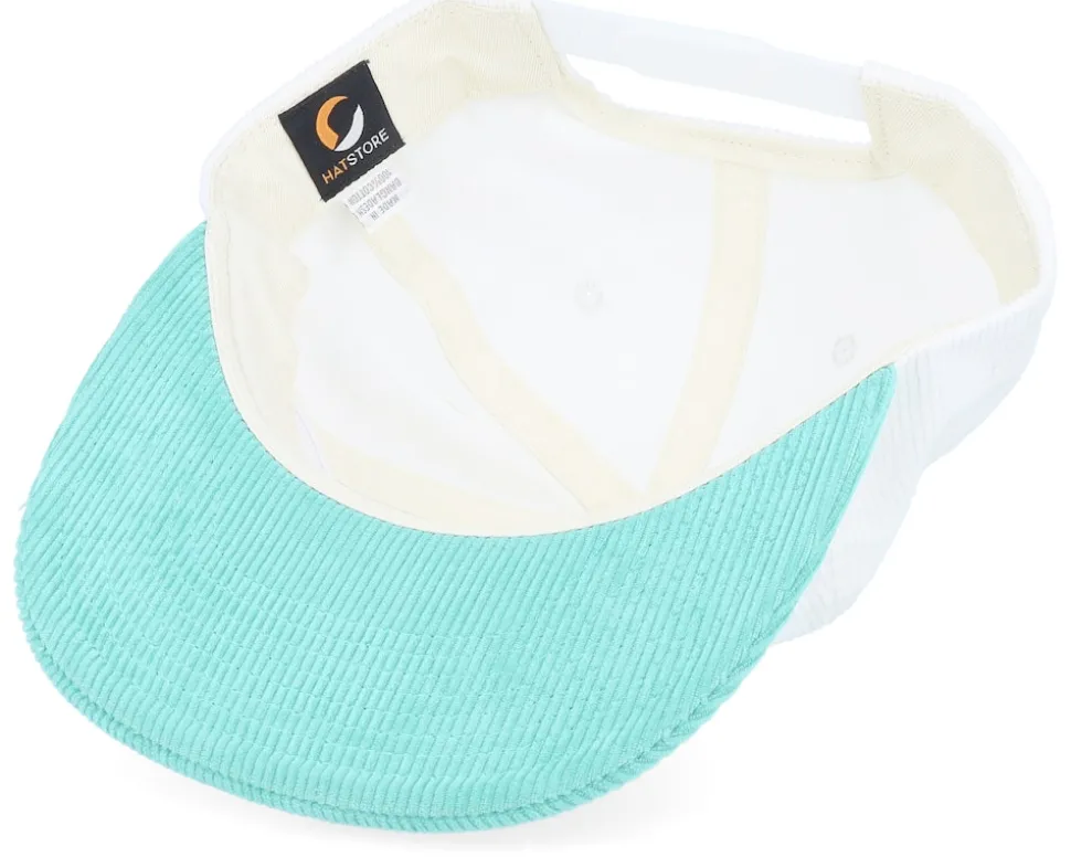 Anita Max Wynn Cord White/Teal 5-panel Snapback - Iconic