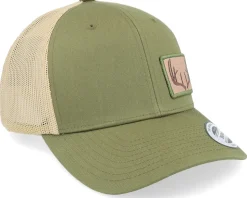 Antlers Patch Side Olive/Khaki Trucker - Hunter