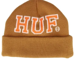 Arch Logo Beanie Chocolate Cuff - HUF