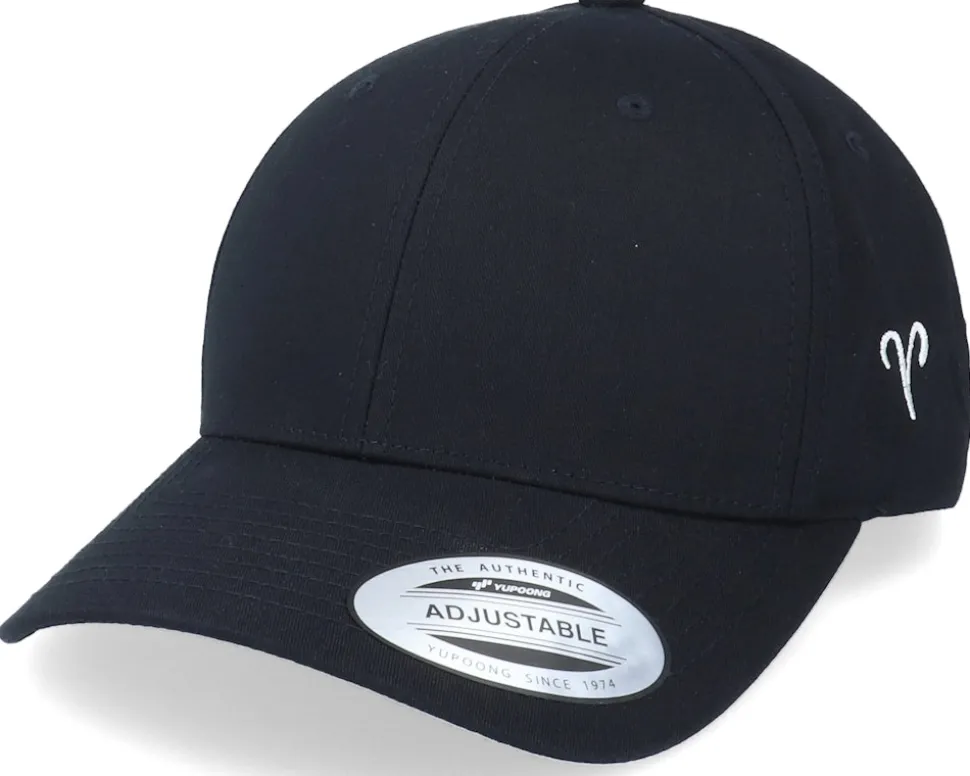 Aries Sodiac Sign Black Curved Adjustable - Astrology