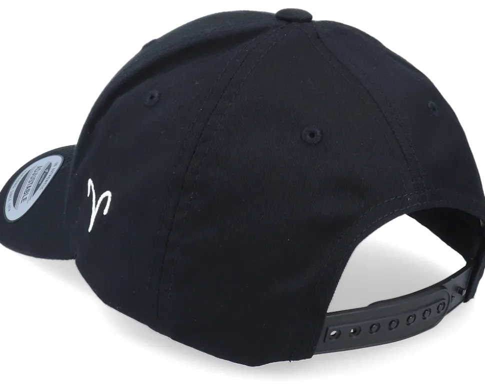 Aries Sodiac Sign Black Curved Adjustable - Astrology