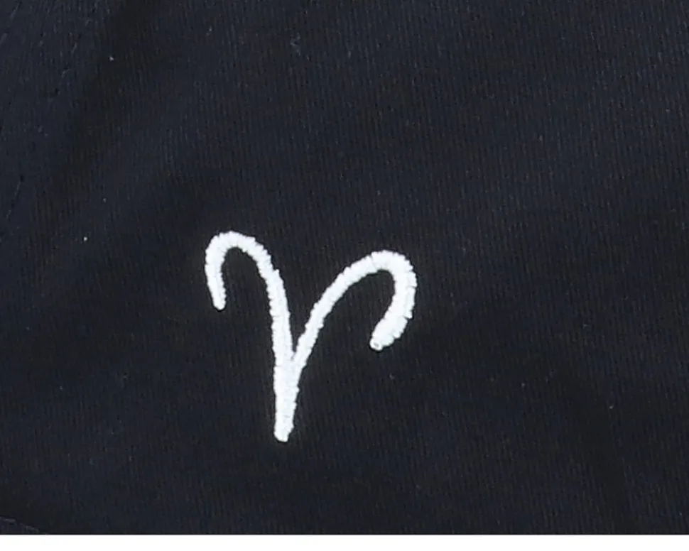 Aries Sodiac Sign Black Curved Adjustable - Astrology