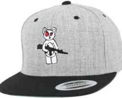 Armed Bear Grey/Black Snapback - GUNS n SKULLS