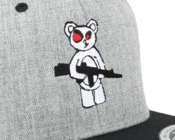 Armed Bear Grey/Black Snapback - GUNS n SKULLS