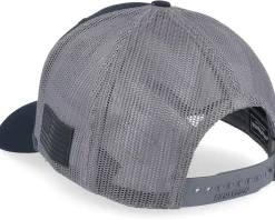 Army Skull Usa Black Patch Black/Charcoal Rope A-Frame Trucker - Army Head