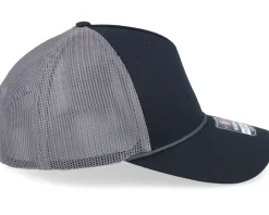 Army Skull Usa Black Patch Black/Charcoal Rope A-Frame Trucker - Army Head