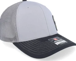 Army Skull Usa Gold Patch Grey/Charcoal/Black Trucker - Army Head