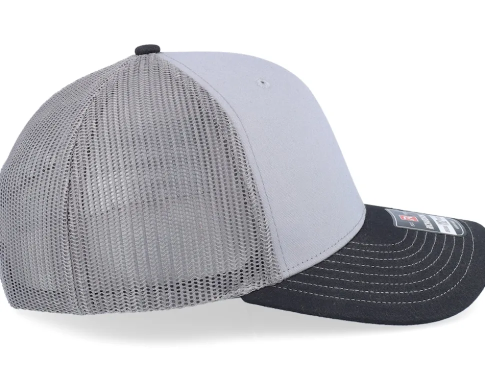 Army Skull Usa Gold Patch Grey/Charcoal/Black Trucker - Army Head