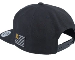 Army Skull Usa Gold Patch Black Snapback - Army Head