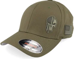Army Skull Usa Olive Flexfit - Army Head