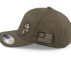 Army Skull USA Olive Flexfit - Army Head
