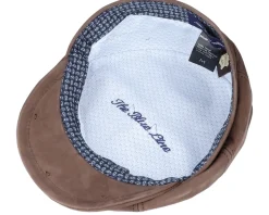 Artist Blue Line Nappa Wax Dk. Brown Flat Cap - MJM Hats
