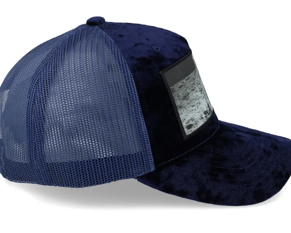 Astronaut Velvet Navy A-frame Trucker - Calza Pennello