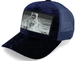 Astronaut Velvet Navy A-frame Trucker - Calza Pennello