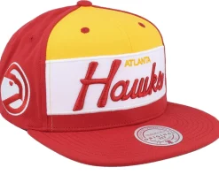 Atlanta Hawks Retro Sport Hwc Red Snapback - Mitchell & Ness