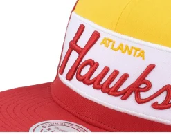 Atlanta Hawks Retro Sport Hwc Red Snapback - Mitchell & Ness