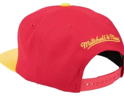 Atlanta Hawks Team 2 Tone 2.0 Red/Yellow Snapback - Mitchell & Ness