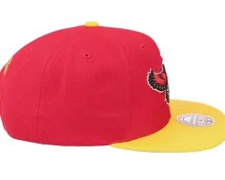 Atlanta Hawks Team 2 Tone 2.0 Red/Yellow Snapback - Mitchell & Ness