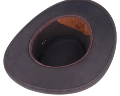 Aussie Bush Squashable Leather Brown Hat - MJM Hats