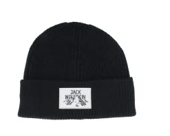 Badge Beanie Black Cuff - Jack Wolfskin
