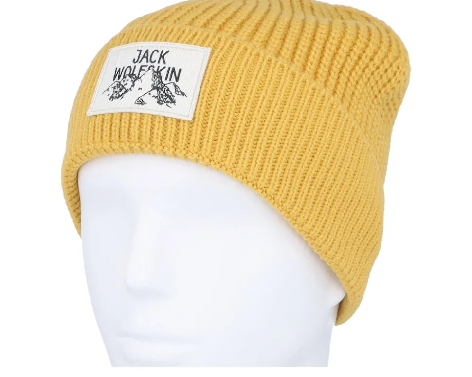 Badge Beanie Mustard Cuff - Jack Wolfskin