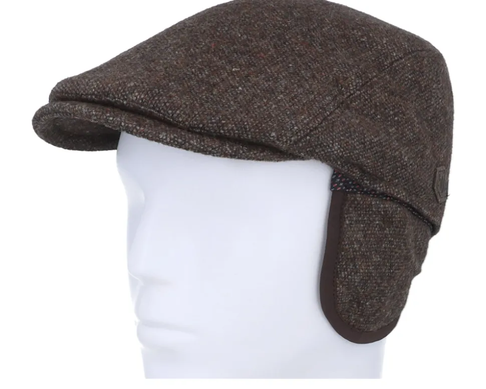 Bang El Wool Mix 88 Brown Flat Cap - MJM Hats