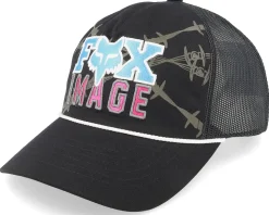 Barb Wire Hat Black Trucker - Fox