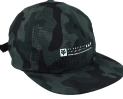 Base Over Hat Black Camo Strapback - Fox