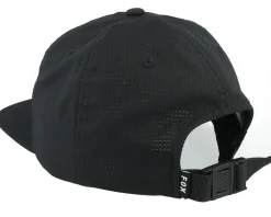 Base Over Hat Black Strapback - Fox