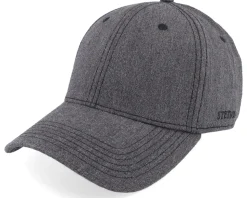 Baseball Cap Cotton Melange Anthracite Adjustable - Stetson
