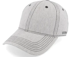Baseball Cap Cotton Melange Grey Adjustable - Stetson