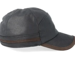 Baseball Cap Cow Hide Brown Ear Flap - Stetson