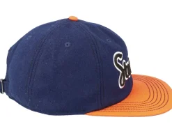 Baseball Cap Retro Script 29 Navy/Orange Strapback - Stetson