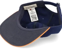Baseball Cap Retro Script 29 Navy/Orange Strapback - Stetson