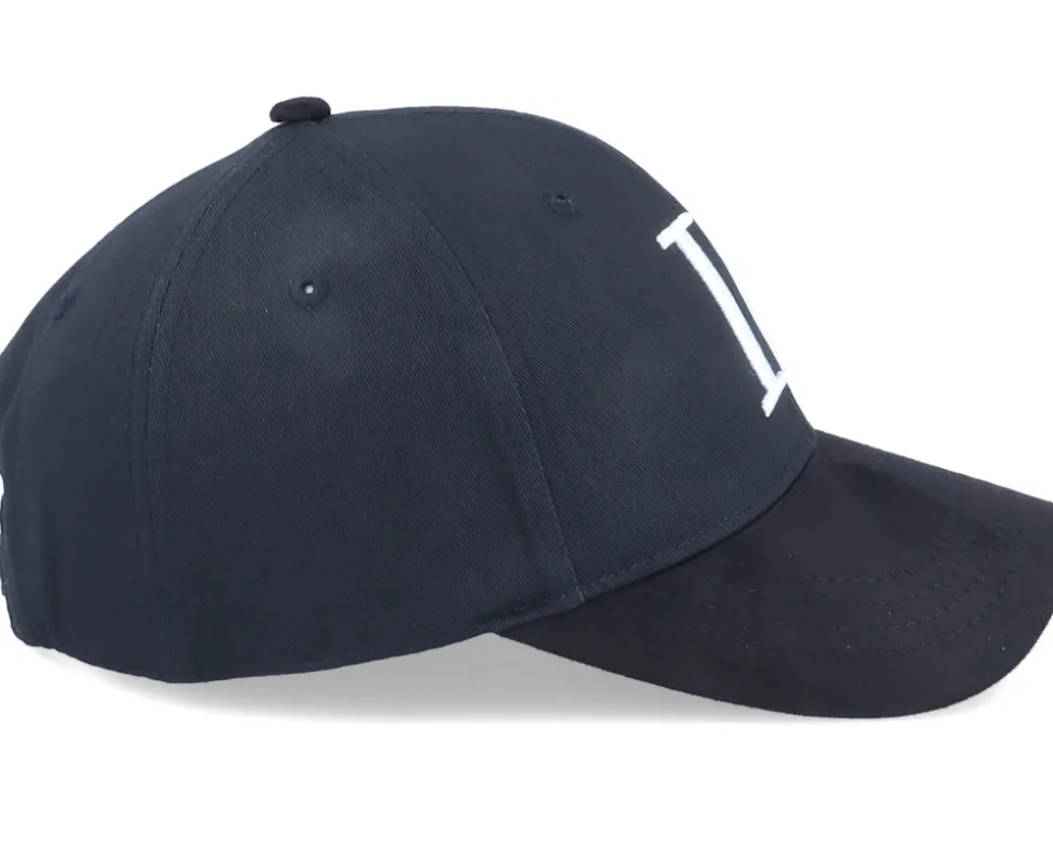 Baseball Cap Suede Ii Black/White Adjustable - Les Deux