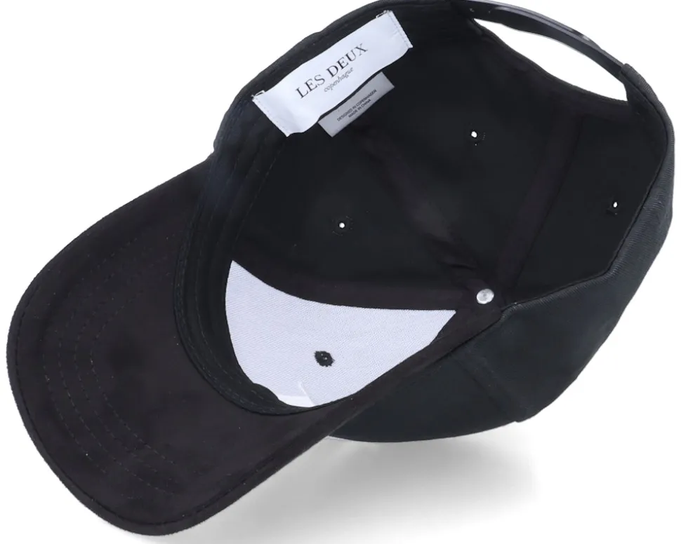 Baseball Cap Suede Ii Black/White Adjustable - Les Deux