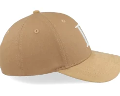 Baseball Cap Suede Ii Camel/Light Ivory Adjustable - Les Deux