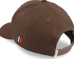 Baseball Cap Suede Ii Coffee Brown/Mustard Yellow Adjustable - Les Deux