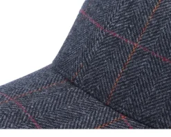 Baseball Cap Wool Ef Fischgrat Charcoal/Black Earflap - Stetson