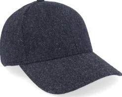 Baseball Cap Wool Herringbone Black Fitted - Stetson